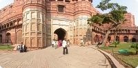 Another view after crossing Amar Singh Gate of Agra Fort