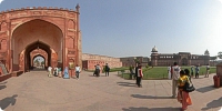 The other end of Entrance Gallery to Agra Fort