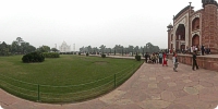 View of Gateway and Taj Mahal