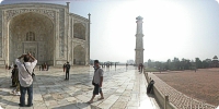 View of Taj Mahal and Mosque