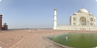 Front view of Mosque towards Taj Mahal