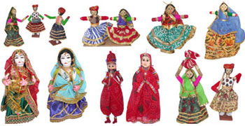 Collection of Toys and Dolls ... Handmade Toys Indian Dolls String Puppets Russian Dolls