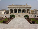 Khas Mahal surrounded by Golden Pavilions and having Angoori Bagh at front