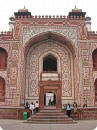 A closer view of Southern Gate of Akbar Tomb Monument Campus