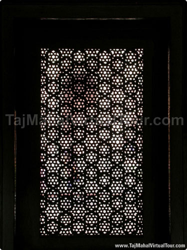 A beautiful carved window from inside of Itmad-Ud-Daulah Tomb