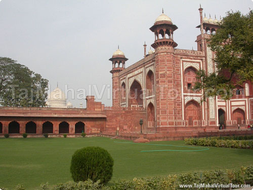 View of Taj Mahal Dome and Gateway