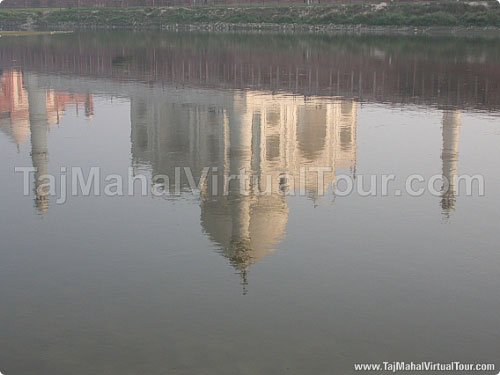 Reflection of Taj Mahal in river Yamuna