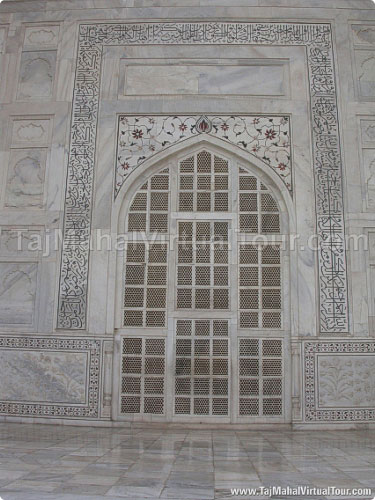 Another window in Taj Mahal
