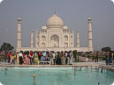 View of Taj Mahal from raised Platform situated at Center of Taj Mahal Campus