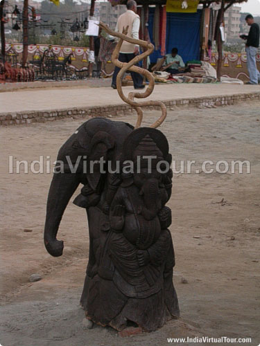 Traditional wooden statue