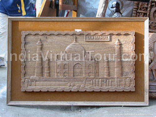 Wooden figure of Taj Mahal