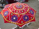 Colorful embroidered umbrella