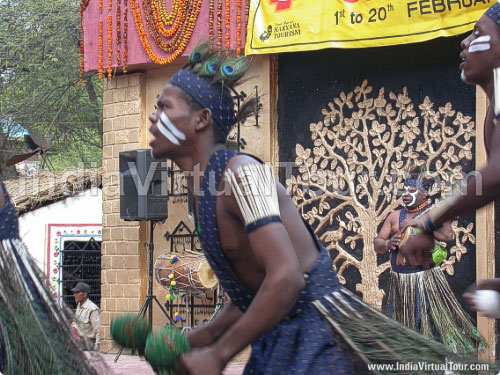 Indian folk dancers having South Africa originity