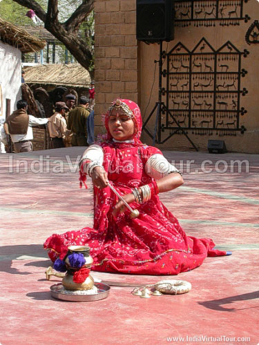 Artists from Rajasthan performing