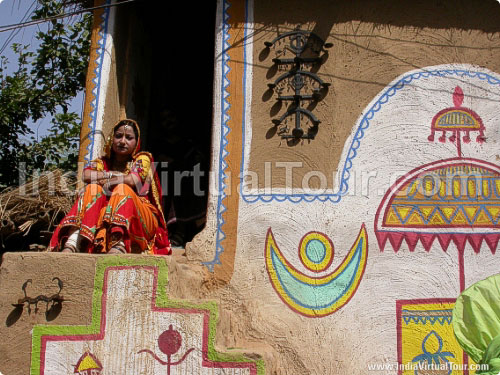 An artist from Uttar Pradesh at the terrace of make up room