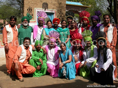 Artists of Punjab Police troop posing for IndiaVirtualTour.com exclusively