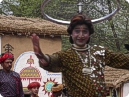 Another artist from Rajasthan balancing wheel