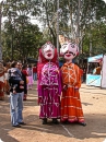 Rajasthani artists posing as puppets