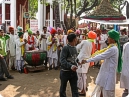 Visitors having fun with artists from Haryana State