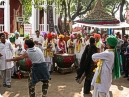 Visitors having fun with artists from Haryana State