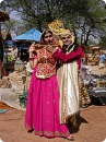 Artists as lord Krishna and Radha posing for IndiaVirtualTour.com exclusively