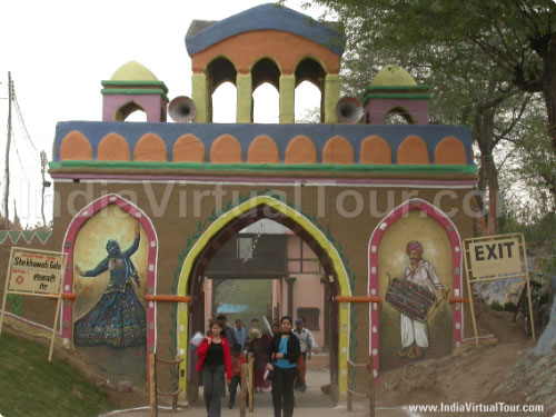 Exit gate of fair ground based on the culture of Rajasthan state