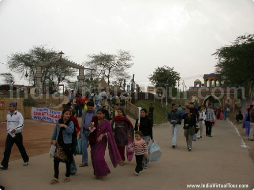 Entry and exit gates to fair ground