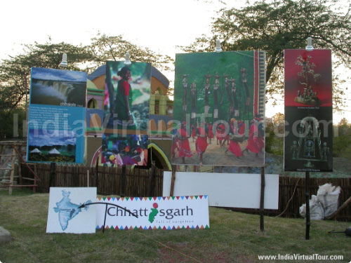 Hoardings displaying Chattisgarh Tourism