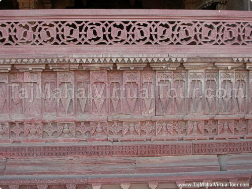 Stone carving in Temple of Jodha Bai