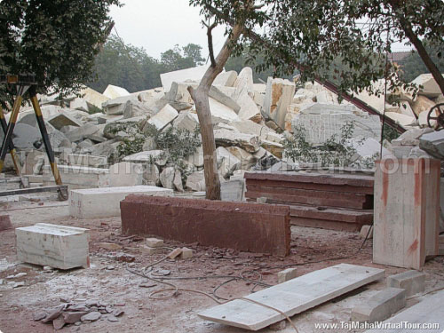 A lot of stones waiting for stone carving