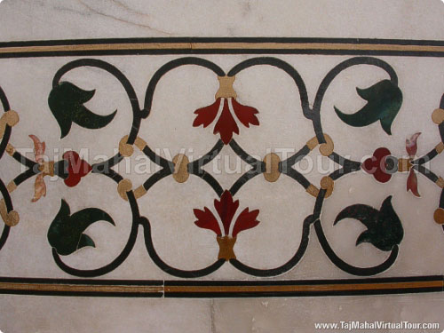 Stone Inlay work in Taj Mahal